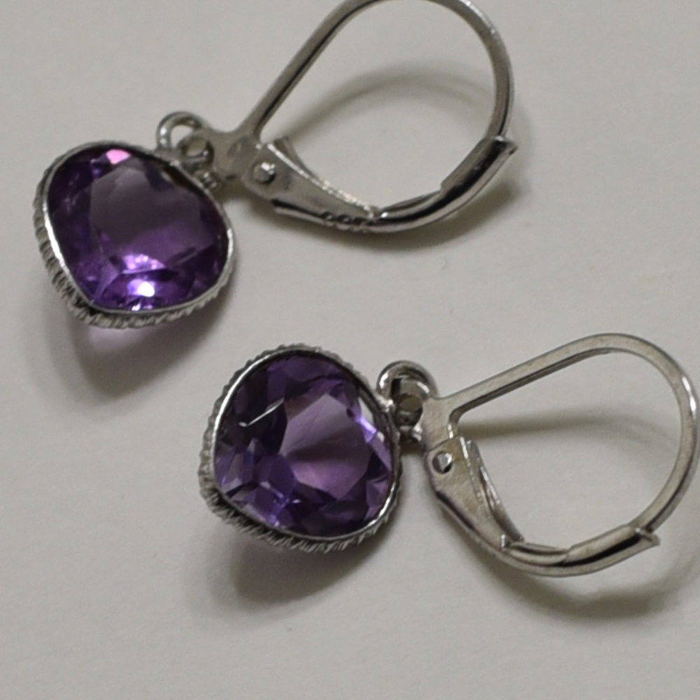 Amethyst and Sterling Silver Earrings Savvy Cie NWT Nordstrom
